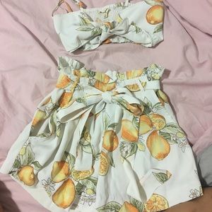 For love and lemons lemonade shorts top set xs
